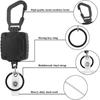 Retractable Keychain Heavy Duty Black Key Chain Extender Accessory For Nursery Offices Worker Teacher Outdoor