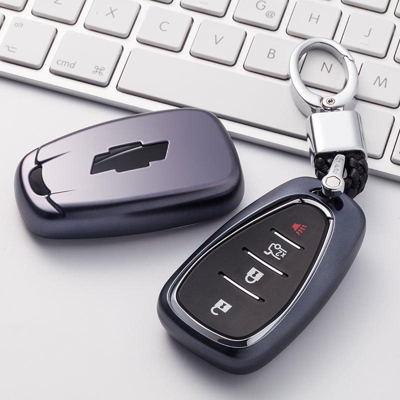 Чехол для ключа Chevrolet для Cruze, Malibu XL, Trax, Equinox - ТПУ оболочка и пряжка для смарт-моделей