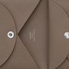 Hermes Calvi Duo Silver Buckle Epsom Calfskin Card Holder Wallet Unisex Wallet Elephant-Grey H083035CK18