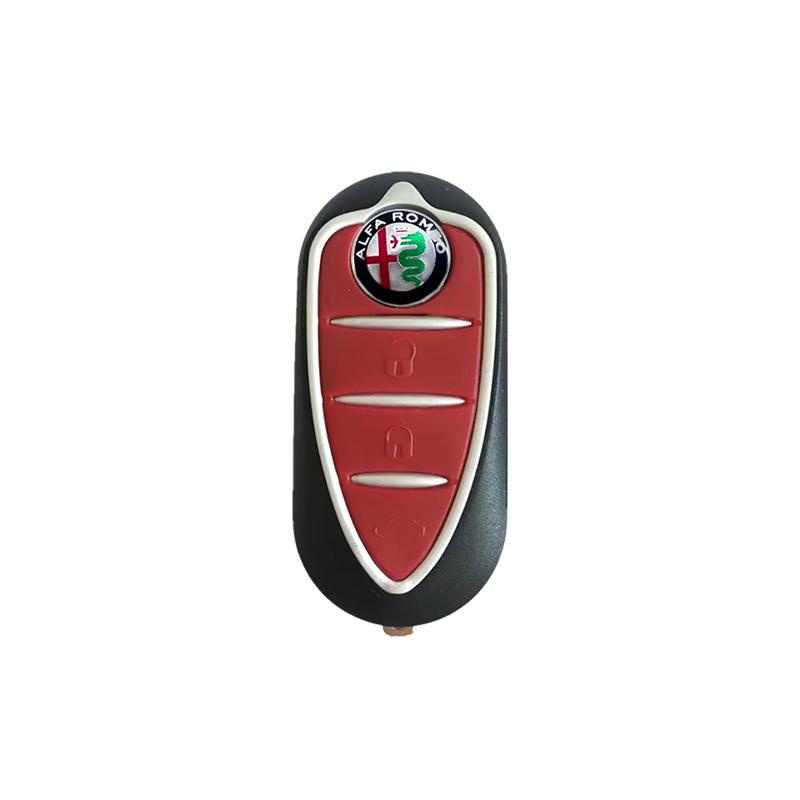 ugmsr6 5/10PCS 14mm Car Key Shell Sticker For Alfa Romeo Sportiva 156 Stelvio Giulia Giulietta Car Key Remote Fob Decal Auto Parts