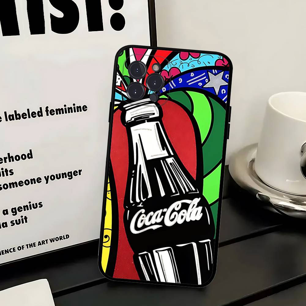 Горячий C-Coca Напитки C-Cola Чехол для телефона Для IPhone 17 16 14 15 13 12 11 Pro Max Plus Силиконовый Мягкий Чехол