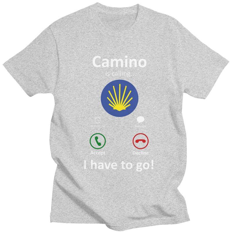 Custom Trendy Buen Camino De Santiago T Shirt Men Short Sleeves 100 Cotton Tshirt Tees Streetwear Tshirts