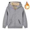 Unisex Winter Fleece Hoodies for Boys Sweatshirt Casual Thicken Warm Kids Zipper Coat Tops 8 9 10 12 Years Girls Clothes Cotumes