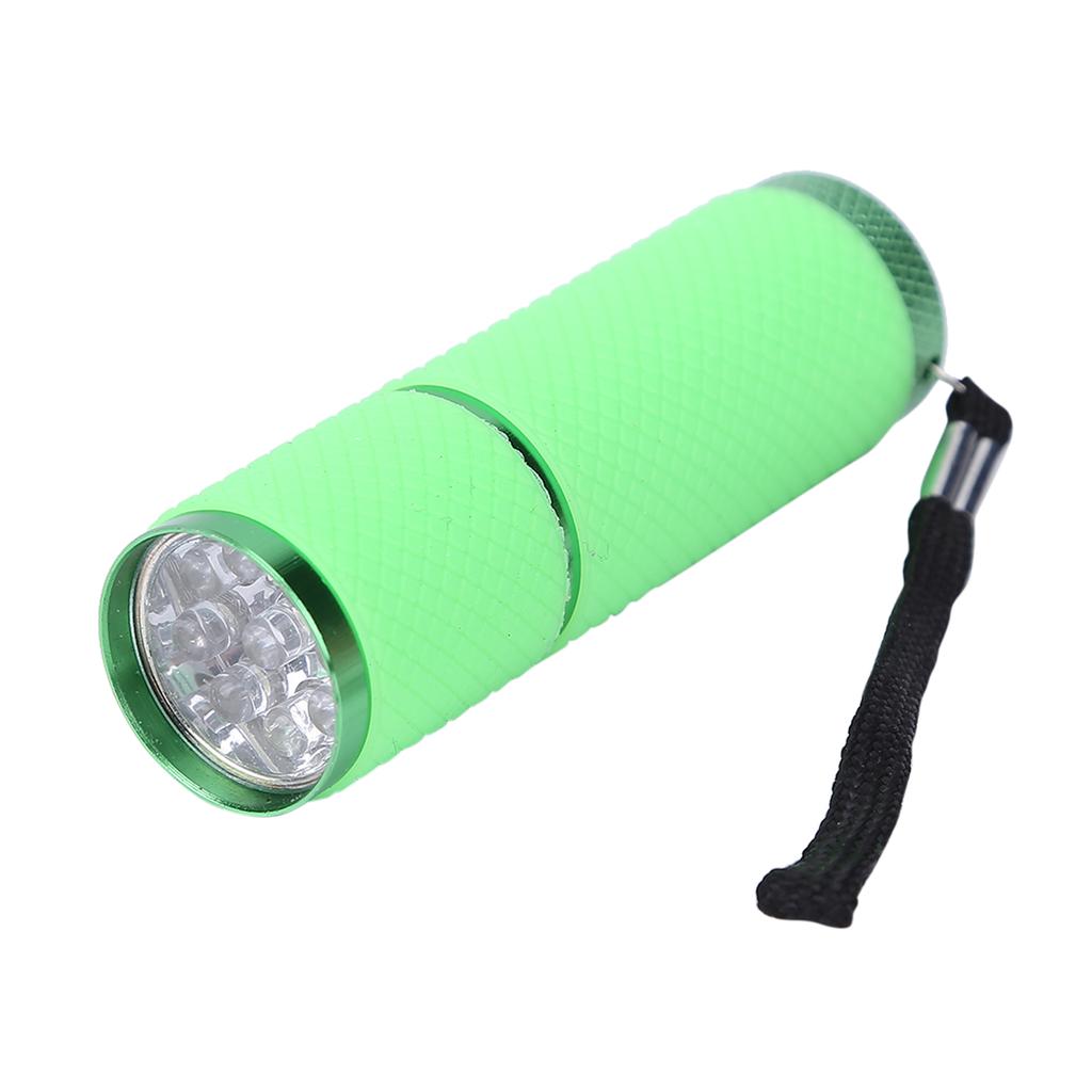 Portable Mini Torch 9 LED Flashlight Aluminum Alloy Night Fishing Torch with Lanyard Outdoor Camping Light Waterproof Flashlight