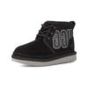 UGG Neumel Graphic Boot Black Grey Suede (Kids) Kids Sneakers 1130787K-BGSD