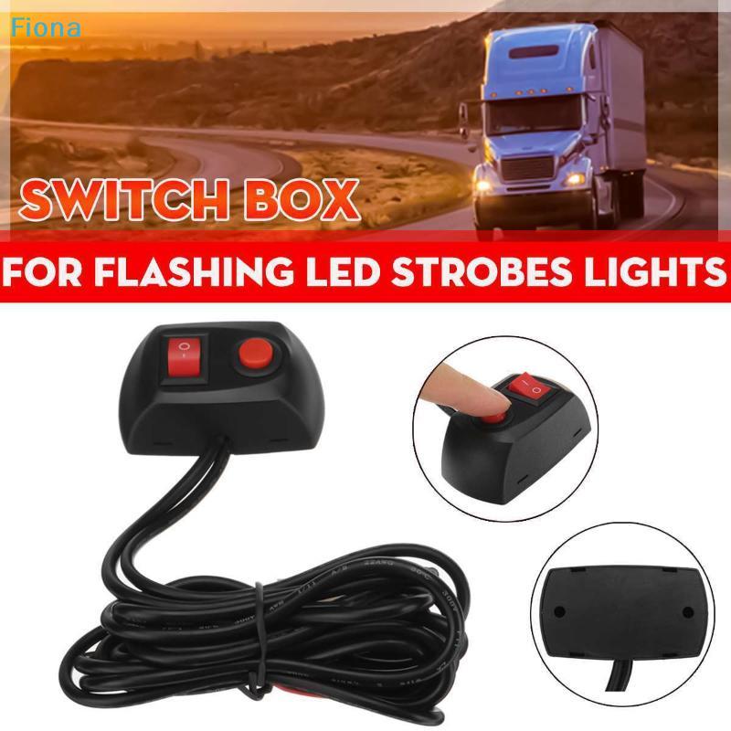 12V/24V LED Strobe Light Switch Box,On/Off Rocker Switch Control for Truck Trailer LED Warning Lights