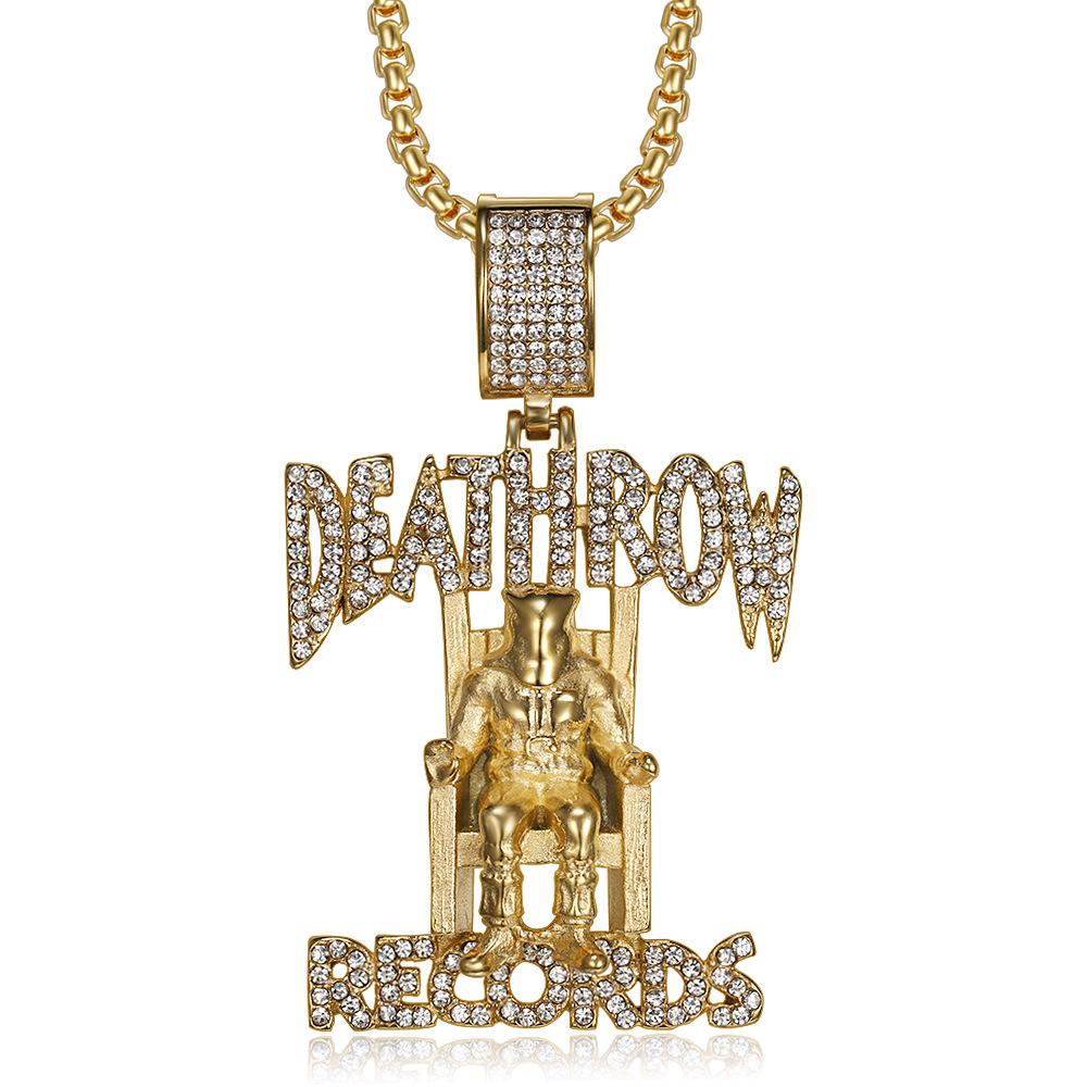 Титановая сталь Новый DEATHROW/RECORDS 3D Подвеска-ожерелье заключенного Модное Хип-Хоп украшение DZ729