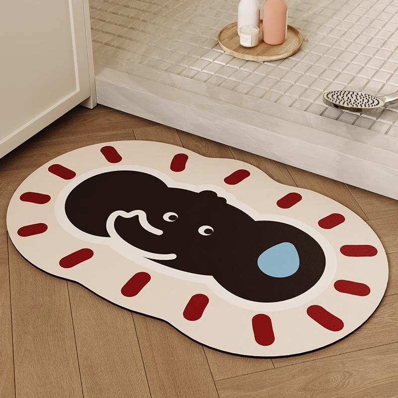 Moisture-wicking Foot Mat for Bath Area Door Non-slip Mat for Home Bathroom Door Durable Durable Useful Useful Safety