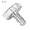 10pcs M8 Zinc Plated Carbon Steel Flat Knurled Head Bolts Thumb Screws (M8*16)