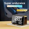 Large Mirror Alarm Clock Rechargeable Electronic Clock Smart LED Display Clock  Travel
