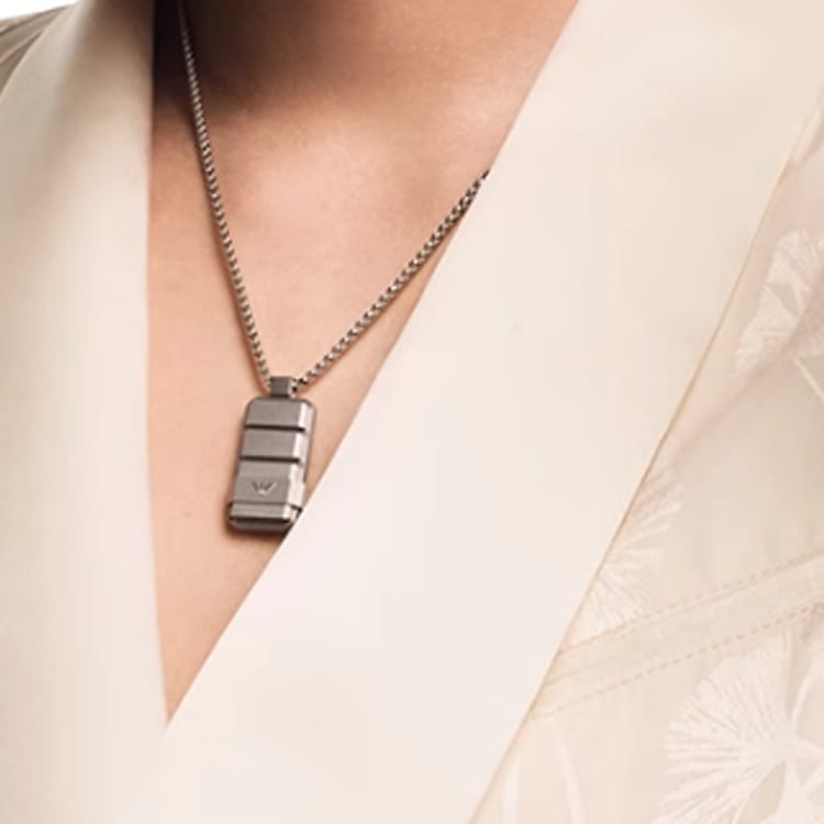 EMPORIO ARMANI Steel Necklaces Men's Silver EGS3078040_NLP