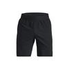Solid Color Elastic Waist Straight Leg Sports Shorts Men Bottoms Black 1373780-001