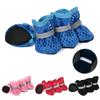 Mesh Dog Shoes For Small Dogs Cats Paw Protector Puppy Boots Reflective Breathable Chihuahua Pug Sandals Pet Supplies 4pcs/set