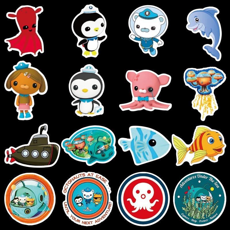 10/50Pcs The Octonauts Sticker Cartoon Graffiti Stickers for DIY Luggage Laptop Skateboard Motorcycle Bicycle Stickers