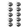 10pcs Stainless Steel Rubber Lined P Hose Pipe Clamps Cable Mounting Clips Wire