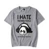 Funny Panda Tshirt Men I Hate Morning People Graphic Tee Shirt Summer Short Sleeve T Shirt Men Harajuku Panda Tops Streetwear