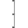 Pipe Stair Handrail, 5FT Staircase Handrail, 440LBS Load Capacity Carbon Steel Pipe Handrail, Industrial Pipe Handrail with Wall Mount Support, Round