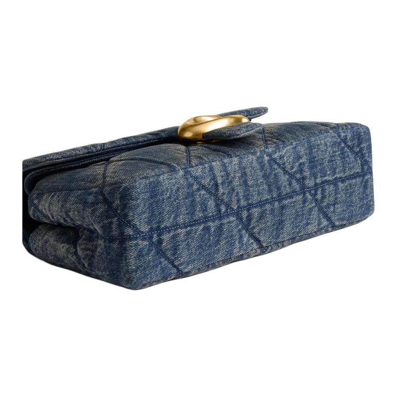 COACH Tabby 26 Quilted Detail Push-Lock Closure Internal Zipper Pocket Magnetic Buckle Pocket Fabric Crossbody Shoulder Bag Medium Women's Dark Indigo