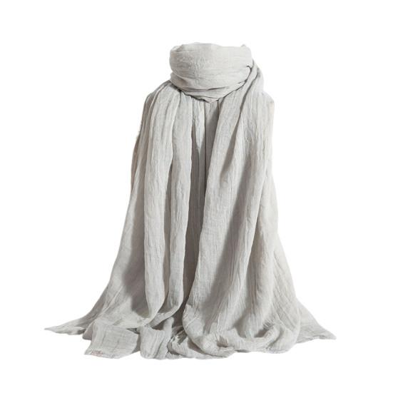 Женский шарф-шаль однотонный мягкий тканевый шарф тонкая дышащая шаль универсальный зимний уличный аксессуар