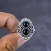 Natural Black Spinel Gemstone Handmade 925 Sterling Silver Ring Size 11 A5K43