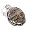Laguna Lace Agate Gemstone Handmade 925 Sterling Silver Gift Pendant 2.09" W8r42