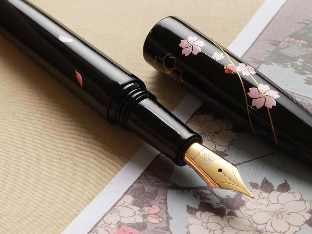 WANCHER Dream Pen Echizen Lacquer Cherry Blossom Moonlit Night Fountain Extra - [WANCHER Pen] (EF Fine)