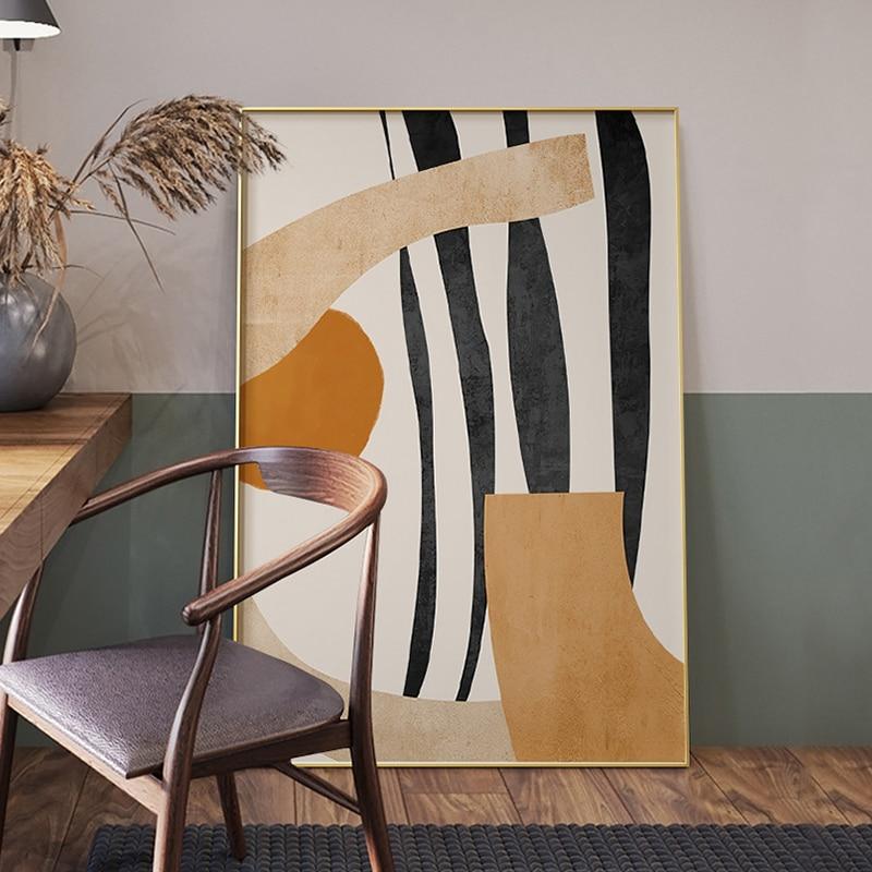 Абстрактные геометрические линии, холст, живопись, современный минималистский домашний декор, постеры, принты, настенные художественные картинки для гостиной, отеля