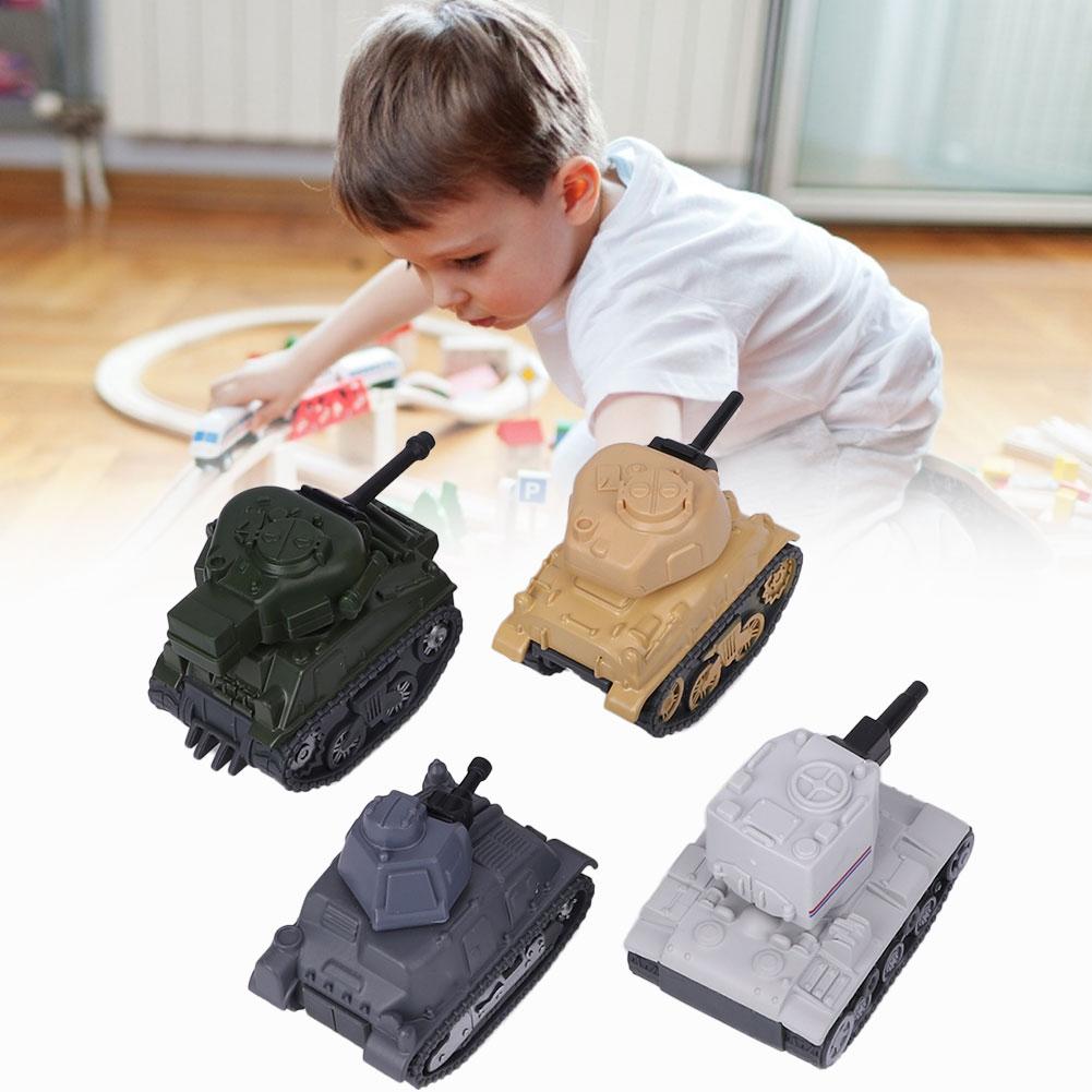 4pcs 1/64 Alloy Tank Model Toy Highly Simulation Children Kid Pull Back Vehicle Toy