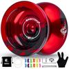 MAGICYOYO N11 Профессиональный нереагирующий йо-йо и реагирующий йо-йо для детей от 8-12 лет+, Йо-йо из алюминиевого сплава, Включает 1 сумку для йо-йо, 1 перчатку, 12 веревок,