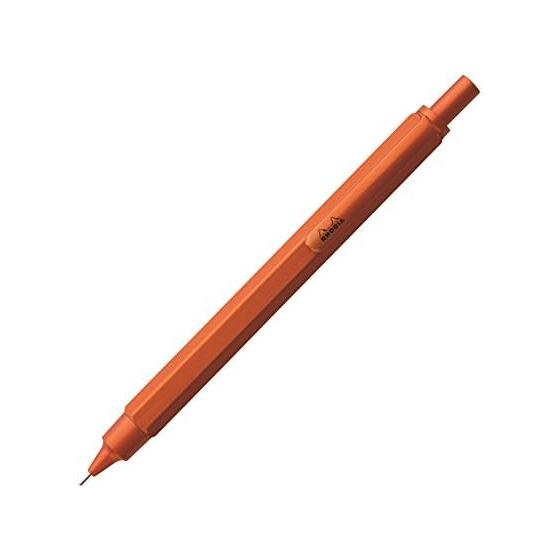 Механический карандаш Rhodia Script, 0,5 мм, шестигранный корпус, алюминиевый корпус, матовая отделка, оранжевый - Функциональная красота, Минималистичный дизайн, Металлик