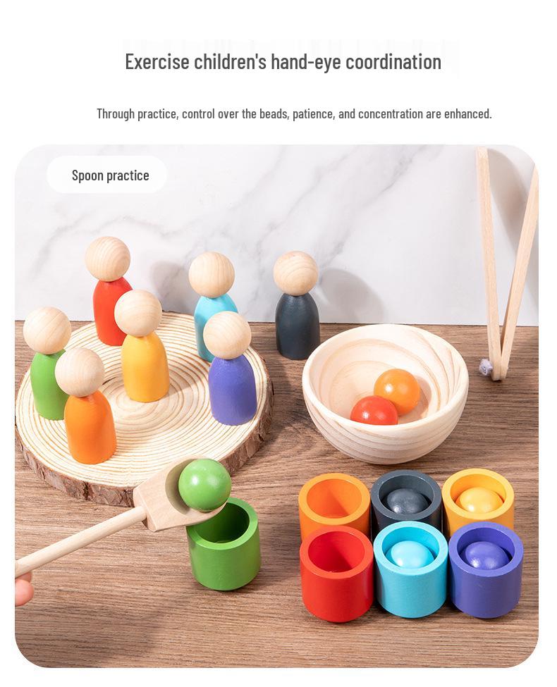 Монтессори стаканчики для сортировки по цветам: Игрушки для когнитивного развития для детей 1-2 лет