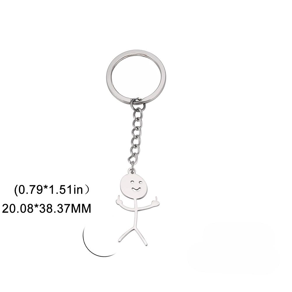 Забавное ожерелье из нержавеющей стали с каракулями, персонализированное ожерелье с подвеской в ​​виде среднего пальца со смайликом, уникальное ожерелье ручной работы, ювелирные изделия для дружбы на дальних расстояниях