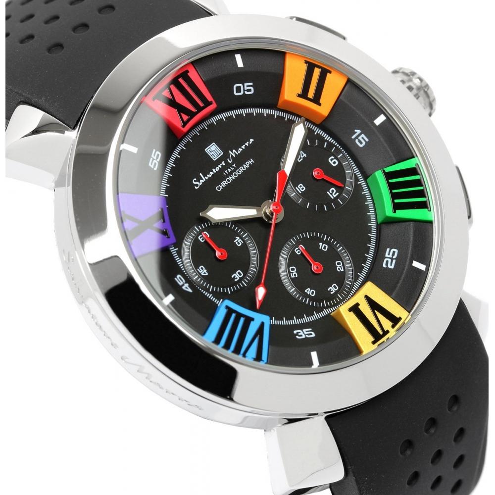Salvatore Marra Часы Salvatore Marra Итальянский бренд 3D Index SM14102 (Черный Мульти)