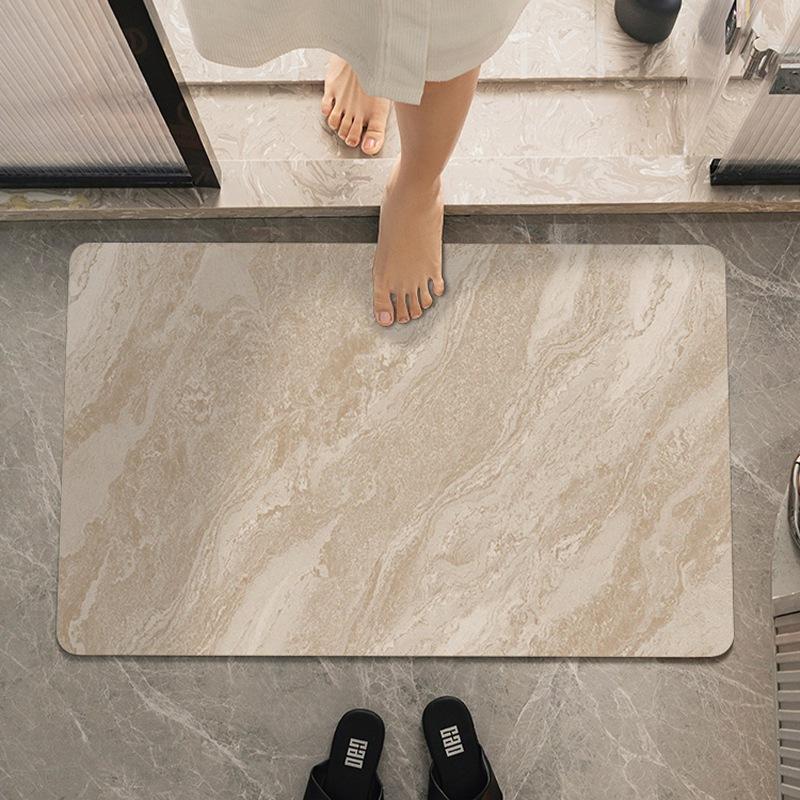 Простой диатомовый грязевой утолщенный впитывающий коврик, коврик для двери в ванную комнату, быстросохнущий высококачественный коврик для ванной комнаты, нескользящий