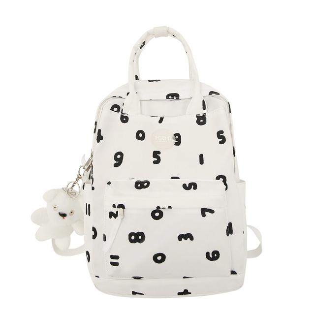 Женская нейлоновая водонепроницаемая сумка с буквенным принтом для ноутбука, книжная сумка, милая дорожная школьная сумка для девочек, модный женский рюкзак для колледжа для отдыха