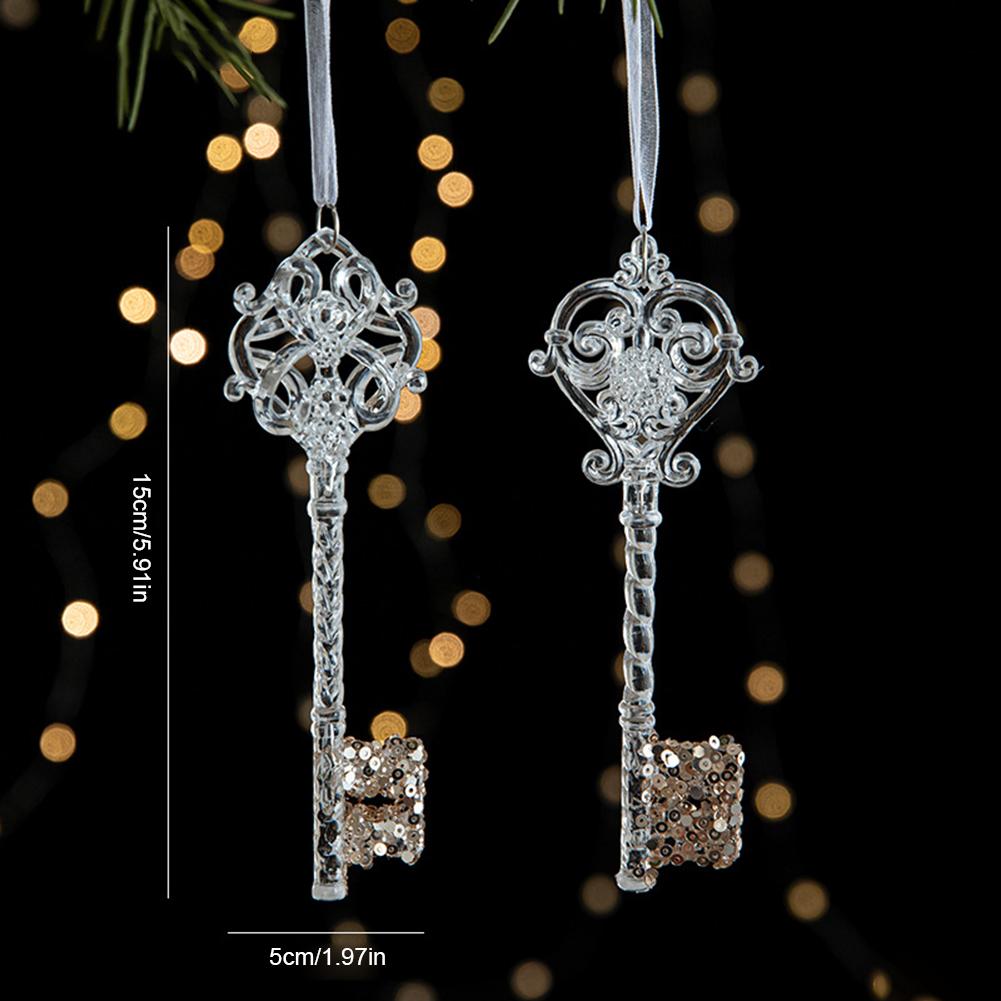 Хрустальное рождественское украшение, подвесное акриловое украшение в виде снежинки, блестки, украшение на праздничную тему, прозрачные зимние принадлежности для декора вечеринки