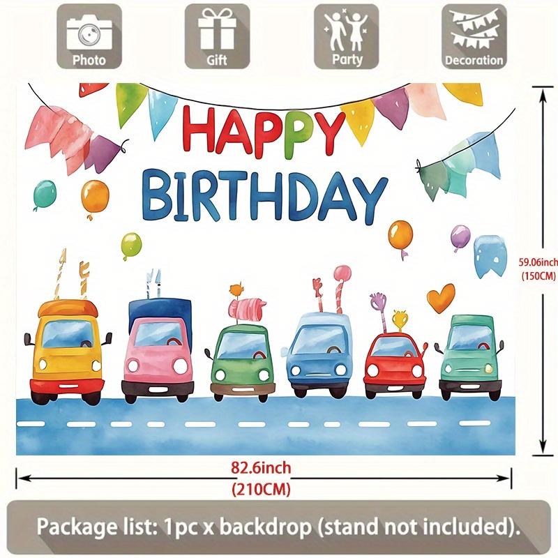 Party Backdrop Watercolor Cars Cartoon Card Multi Family Weddings Birthdays Celebration Photo Booth Front Door Decor