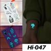 Little Sexy Cute Tattoo for Women Glowing Dark Taty Waterproof Fake Tatoo Luminous Tattoo Stickers Body Art Cartoon Tattoo