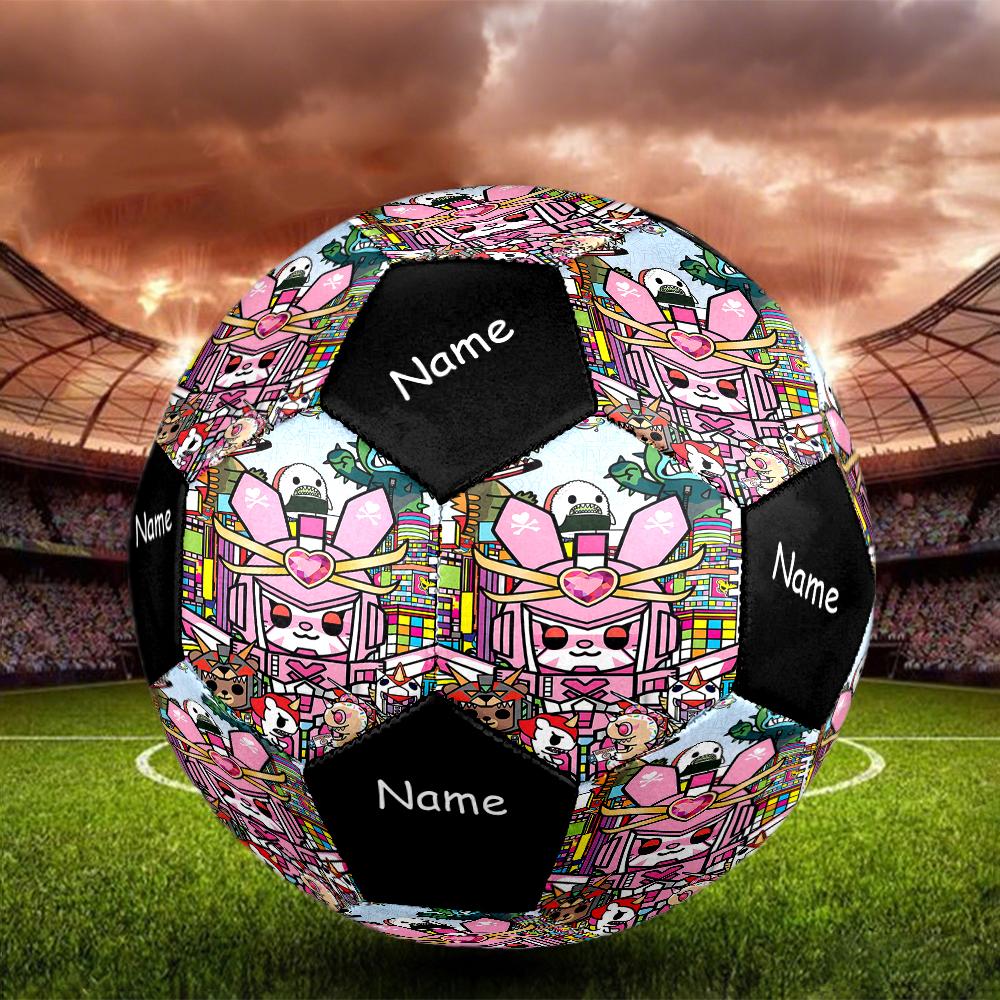 Custom Name tokidoki Theme Size 5 Soccer Ball, Suitable for Both Indoor and Outdoor Matches, a Gift Suitable for Everyone.