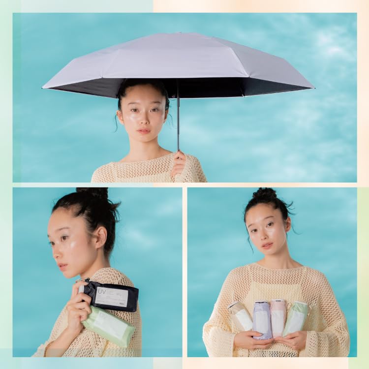 2025 and Compact Sunshade Aerial Tiny Parasol In Lavender Light UV UPF Heat Suitable for Rain or Lightweight Folding Umbrella for and Stylish and Cute