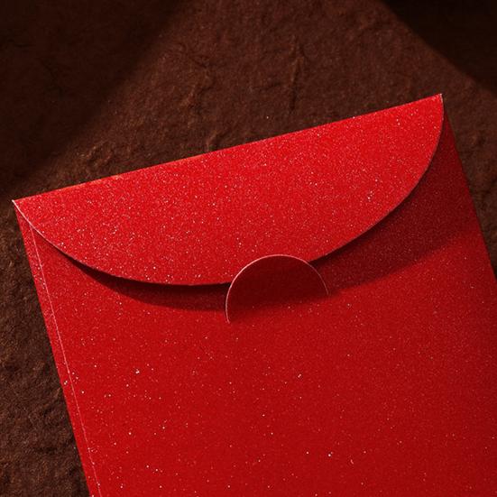 6Pcs Red Envelope Bag Thick Coated Paper with 3D Embossed Year of The Horse 2026 Design Traditional Chinese Red Packet