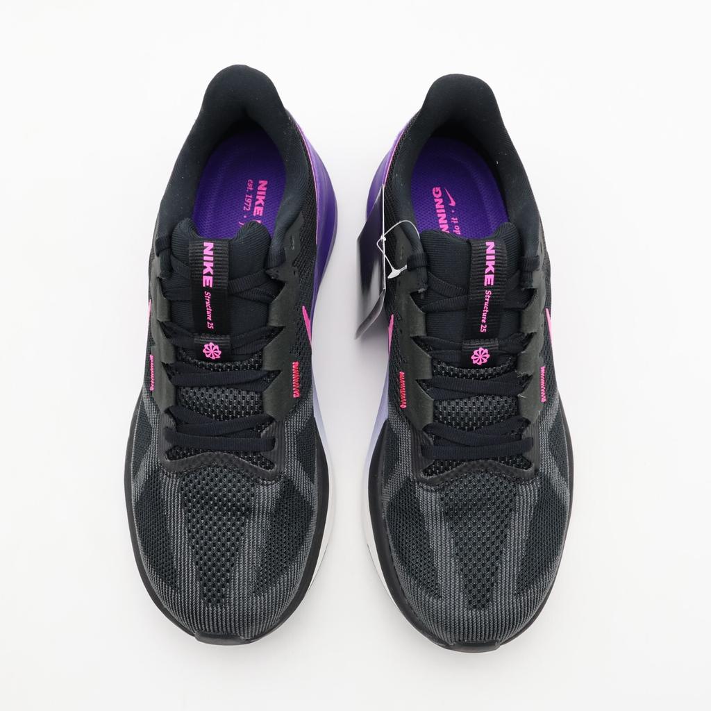 DJ7883-010 Nike Structure 25 Черный Антрацит Полевой Фиолетовый Лазерный Фуксия (Мужской)