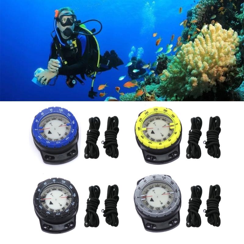 Watertight Diving Compasses Underwater Camping Compasses with Elastics Bracelets Diving Watchband Navigations Compasses