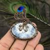 Dendrite Opal Handmade Copper Wire Wrap Jewelry Pendant 2.29" k9P88
