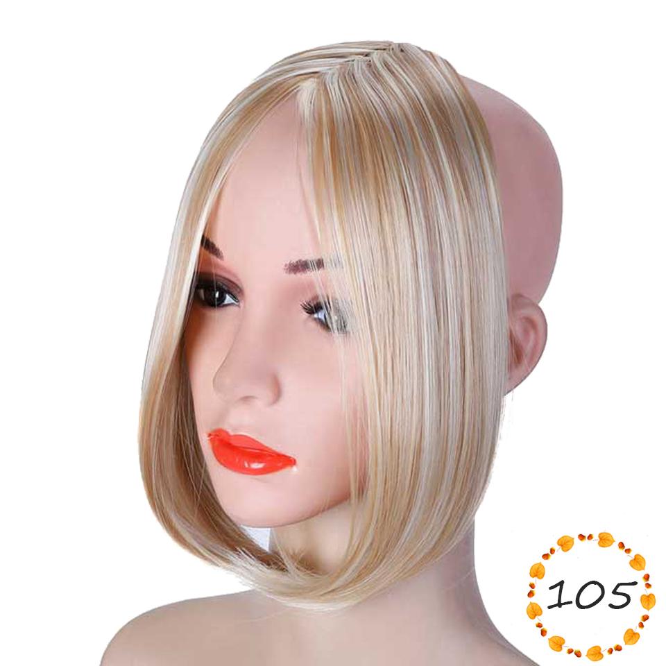 Длинная заколка спереди, челка, боковая челка, наращивание волос, настоящая натуральная синтетическая челка, прическа