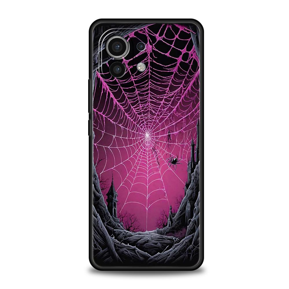 Чехол для телефона для Xiaomi Poco F7 F6 F5 F4 F3 X7 X6 X5 X4 X3 NFC M4 C51 C55 GT Pro 5G Мягкий ТПУ Fundas Паутина Capas Coque