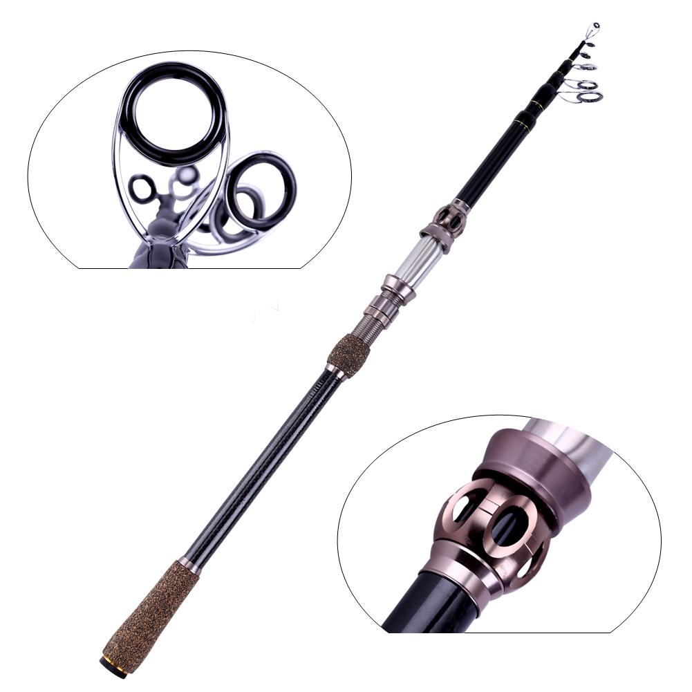 Удочка Спиннинговая удочка Телескопическая спиннинговая удочка Портативная удочка Углеродные рыболовные снасти