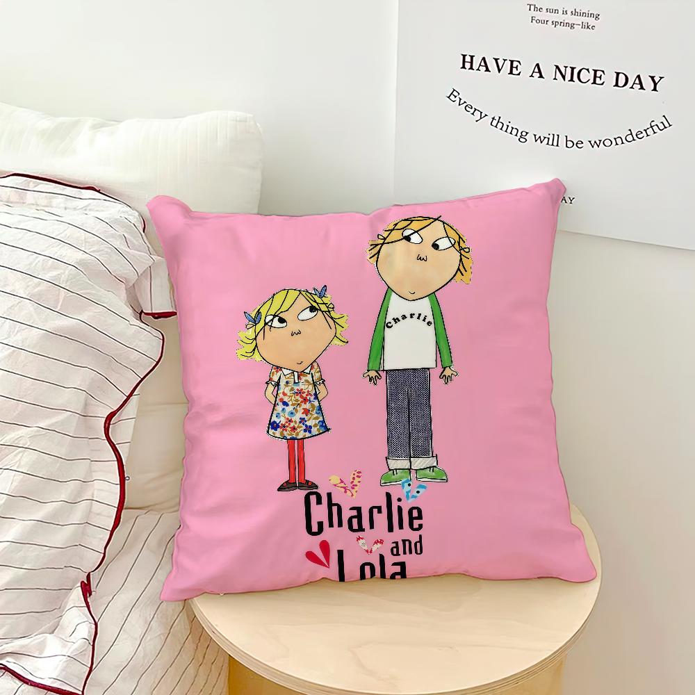Мультяшный Смешной Чехол для Подушки K-LOLA Удобный Мягкий Наволочка для Дивана Гостиной Дома C-CHARLIE AND Декор Защитные Чехлы