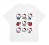 Miniso 2026 Футболка с принтом Hello Kitty, свободная, повседневная, милая, модная, с круглым вырезом, короткий рукав, универсальная, для женщин и девочек