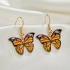 Color Butterfly Stud Earrings Dripping Alloy Temperament Elegant Butterfly Women's Earrings Earrings Women